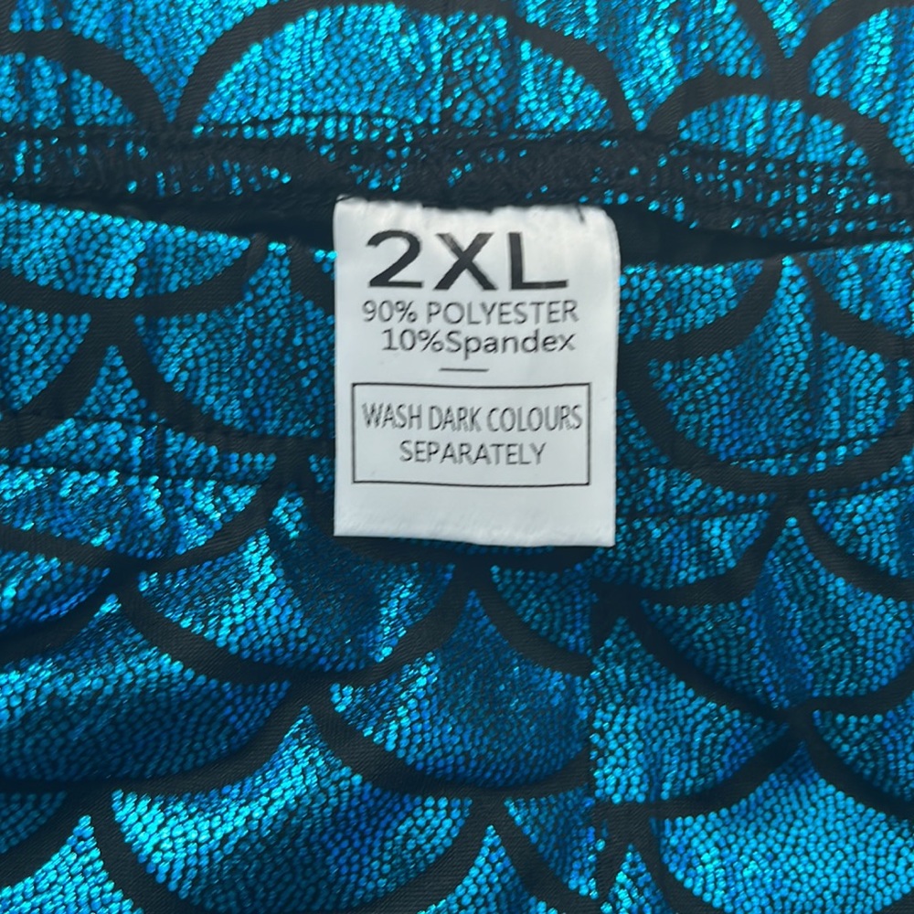 NWOT teal mermaid leggings - Picture 3 of 3